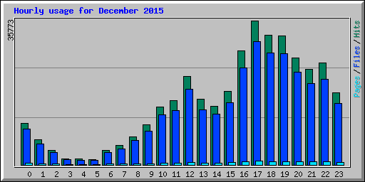 Hourly usage for December 2015