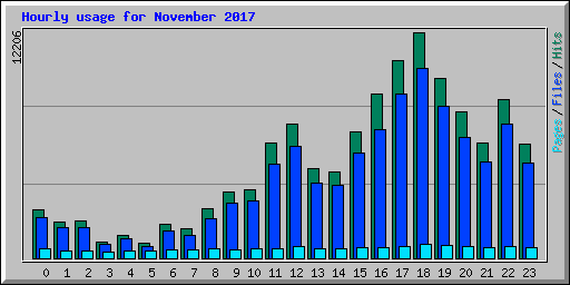 Hourly usage for November 2017