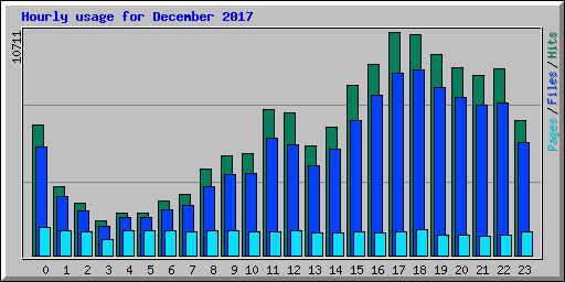 Hourly usage for December 2017