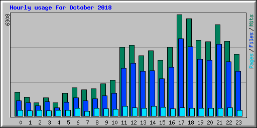 Hourly usage for October 2018