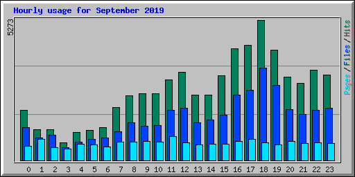 Hourly usage for September 2019