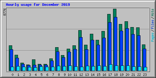Hourly usage for December 2019