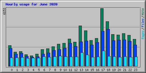 Hourly usage for June 2020
