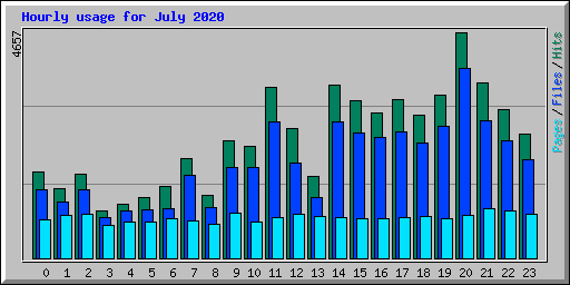 Hourly usage for July 2020