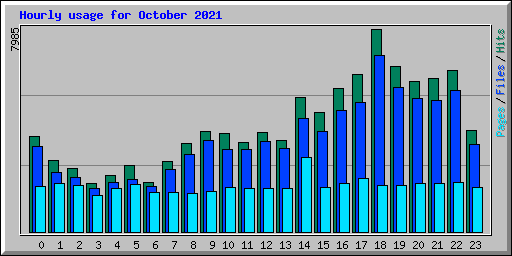Hourly usage for October 2021