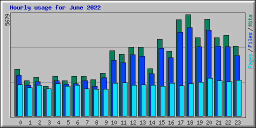 Hourly usage for June 2022