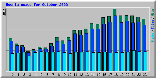 Hourly usage for October 2022