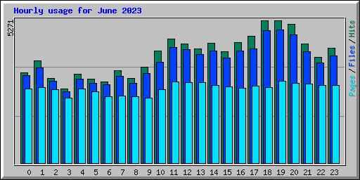 Hourly usage for June 2023